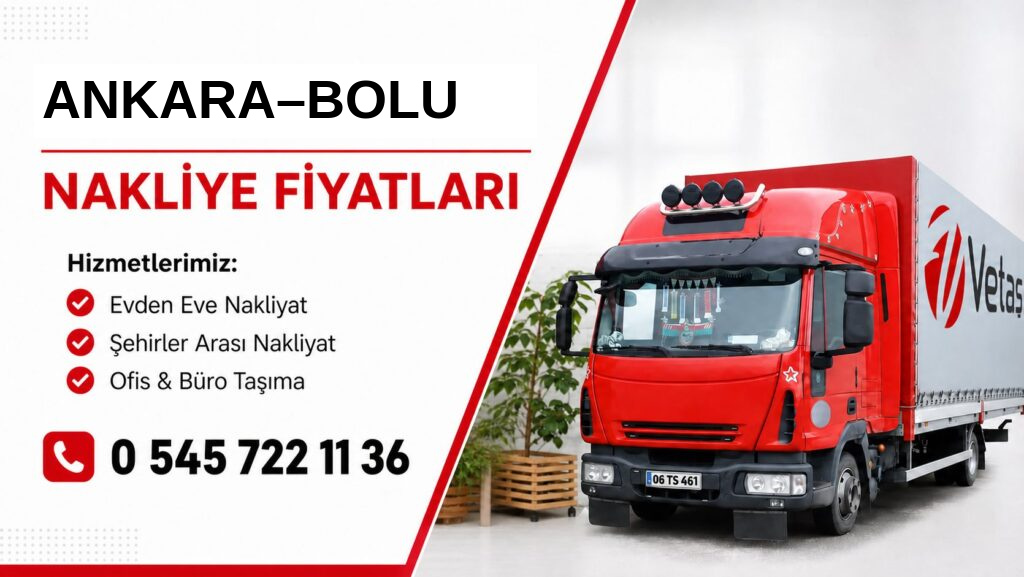 Ankara Bolu nakliye fiyatları