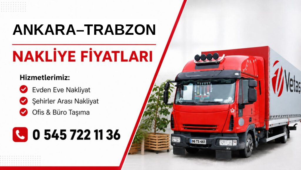 Ankara Trabzon nakliye fiyatları
